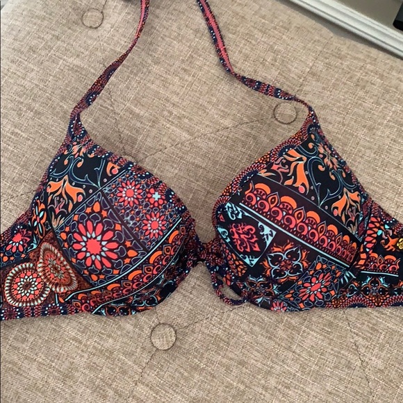 Colourful bikini top - push up - Picture 1 of 4